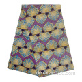 100% Polyester Wachs afrikanisch gedrucktes Goldstoff